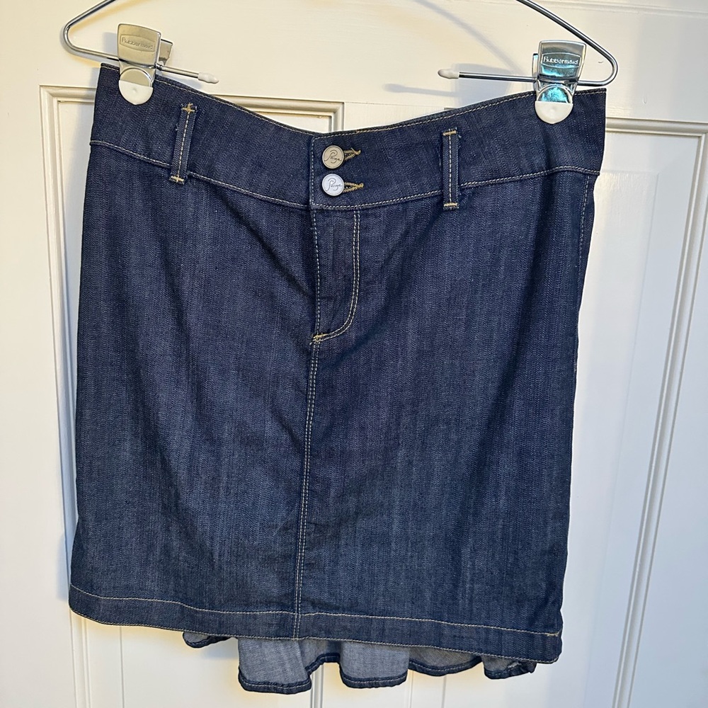 PAIGE Indigo Denim Mini Skirt